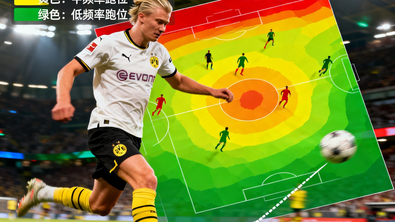 哈兰德单刀破门慢动作重放，球探网剪辑版本包含跑位热区分析